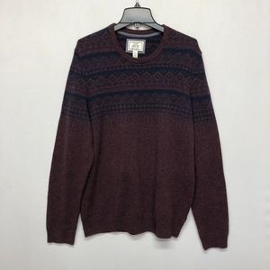 Jos A Bank Men Pullover Lambs Wool Crewneck Sweater Size XL X-Large M088 -28